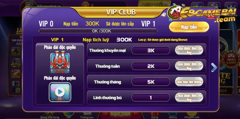 Thông tin phần thưởng khi trở thành Chế độ Vip cấp 1